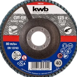 Outlet kwb Zirkon-Schleifmop Durchmesser 125 mm K40