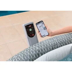 New Bestway LAY-Z-SPA Whirlpool Bali 196x71cmGrau Rattan Rund