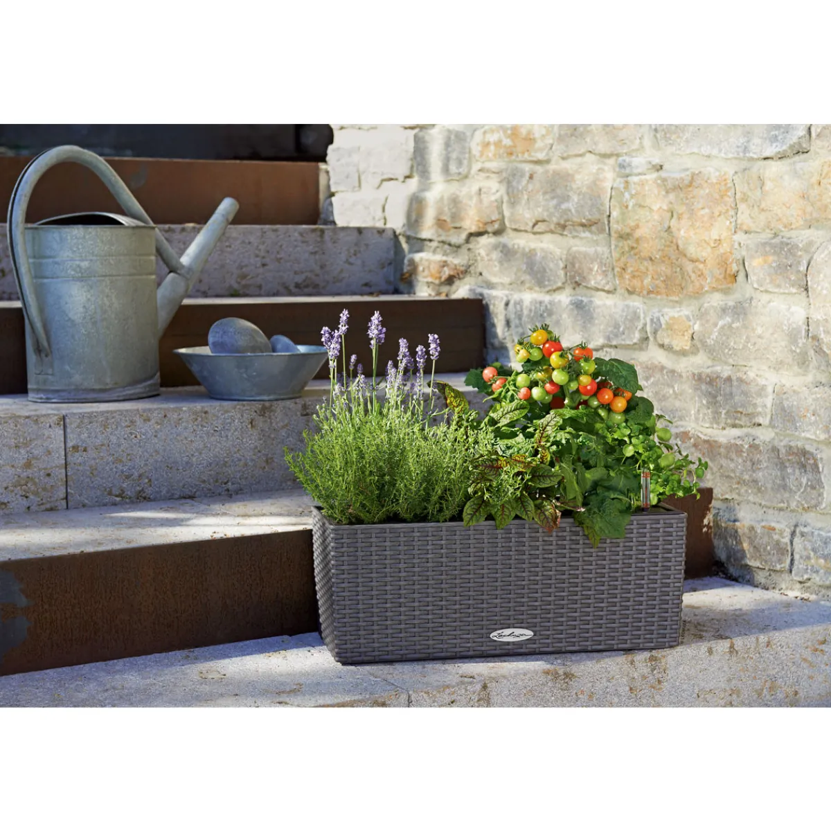 Discount LECHUZA Blumenkasten Balconera Cottage 50 granit