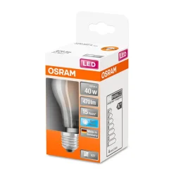 Outlet Osram LED Gluehlampe E27 470lm 4.000K 40 WErsatz kaltweiss Filament matt
