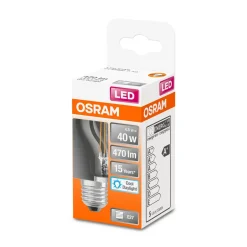 Discount Osram LED Tropfen E27 470lm 6.500 K40 WErsatz tageslichtweiss Filament klar