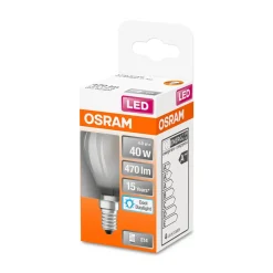 Osram LED Tropfen E14 470lm 6.500 K40 WErsatz tageslichtweiss Filament matt