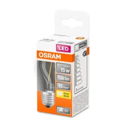 Best Osram LED Tropfen E27 136lm 2.700K 15 WErsatz warmweiss Filament klar