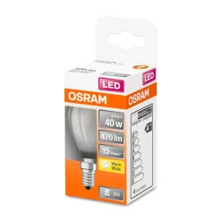 Online Osram LED Tropfen E14 470lm 2.700K 40 WErsatz warmweiss Filament matt