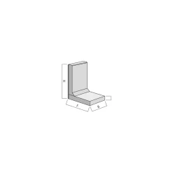 New Lusit L-Stein 40x25x40x8 cm Anthrazit, mitFase