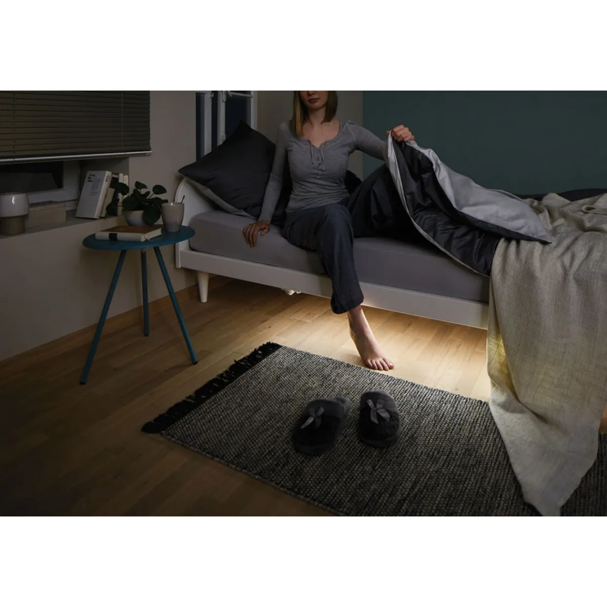 New Paulmann MaxLED 250 Comfort Set Bett 2x1m Warmw2700K Protect Cover IP44 2x4W 24V Silb