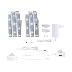 New Paulmann MaxLED 250 Comfort Set Bett 2x1m Warmw2700K Protect Cover IP44 2x4W 24V Silb