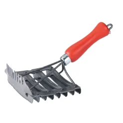 Outlet Metallstriegel mit Mähnenkamm 12,5 cm rot