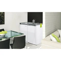 Clearance Respekta Minikueche weiss 100x60cm Pantry 100Smit Siebkorbventil