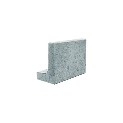 Best Lusit Mini L-Stein 30x20x40x6 cm Grau, mitFase