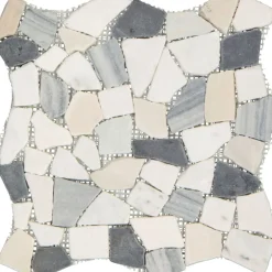Discount Mosaikfliese Bruch black-beige 29 x 29 cm