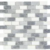 Online Mosaikfliese Nero Mix getrommelt 30,5 x 30,5 cm