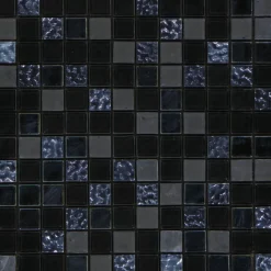 Hot Mosaikfliese X-Glue Glas Schwarz-Blau 30 x 30 cm selbstklebend