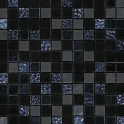 Hot Mosaikfliese X-Glue Glas Schwarz-Blau 30 x 30 cm selbstklebend