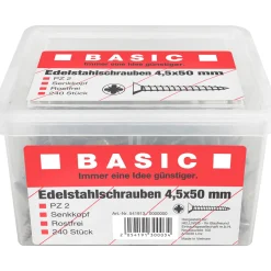 Hot MyTool Edelstahlschraube 4,5 x 50 mm 240 Stück im Eimer