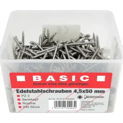 Hot MyTool Edelstahlschraube 4,5 x 50 mm 240 Stück im Eimer