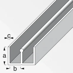 Discount MyTool Führungsschienenprofil oben 10 x 18 x 10 mm 1mweiß