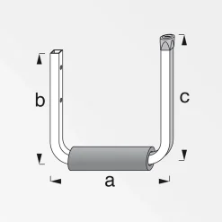 Best MyTool Surfboardhalter Stahl verzinkt 215 x 250 mm