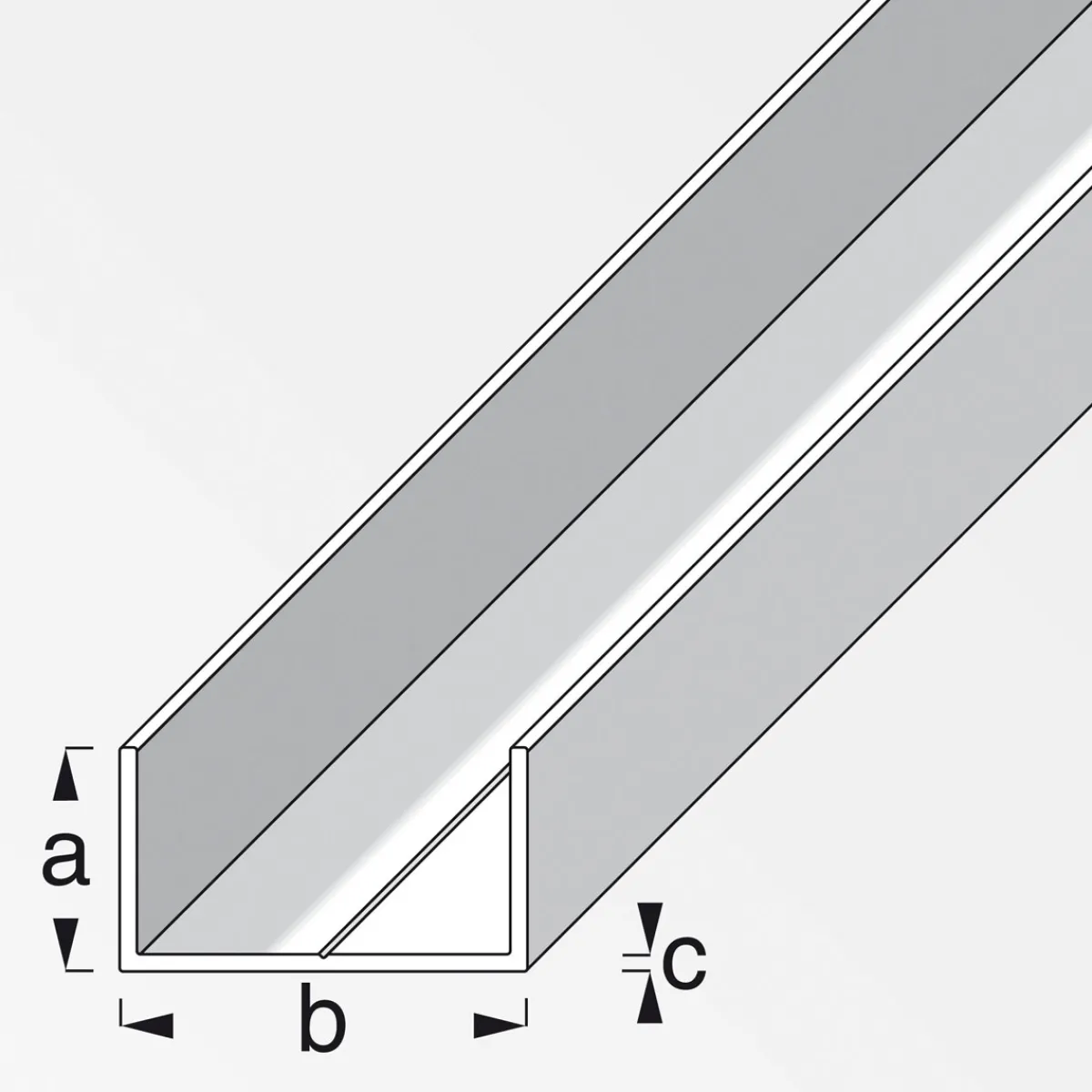 New MyTool U-Profil 11,5 x 19,5 mm 1m blank