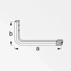Best MyTool Wandhaken 80 x 175 mm blank