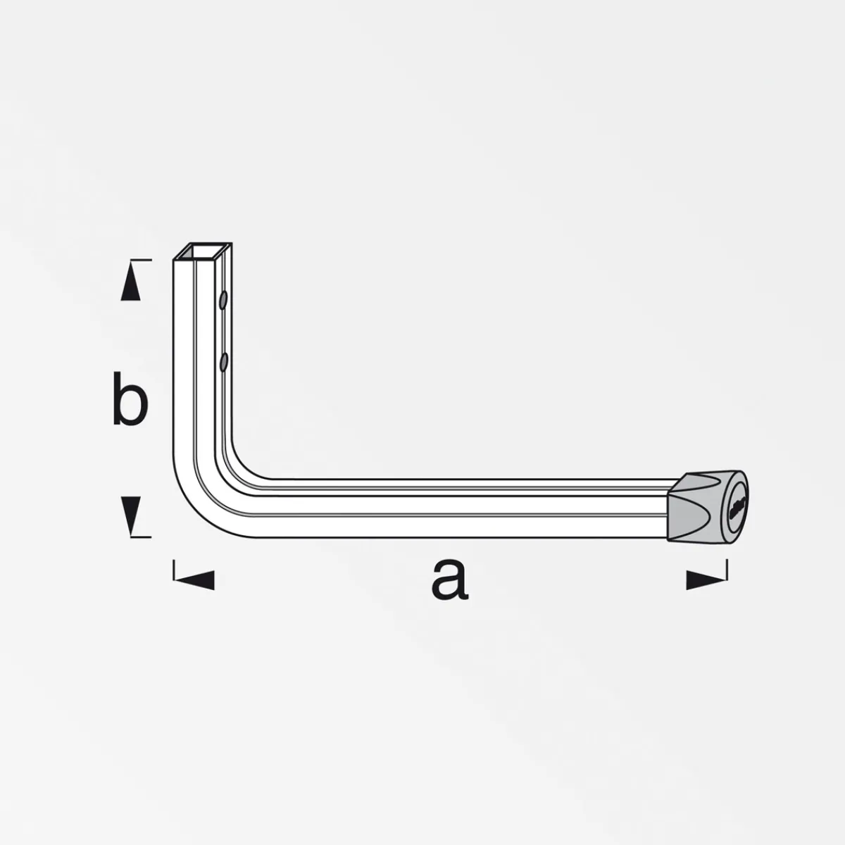 Best MyTool Wandhaken 80 x 175 mm blank