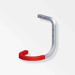 Hot MyTool Wand- und Decken-Fahrradhaken 150 mm gummiert rot