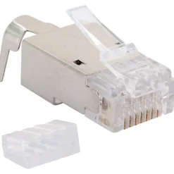 Online Schwaiger Netzwerkstecker 8-8- 2 Stueck CAT 6a/CAT7 silber/grau