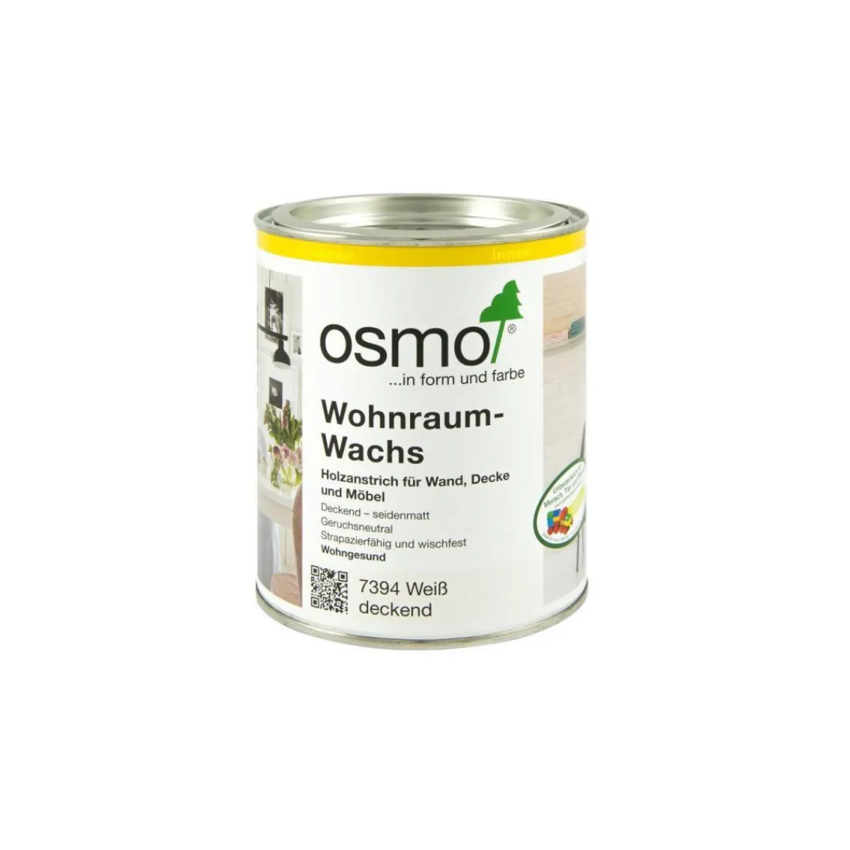 Discount Osmo Wohnraum-Wachs Weiß deckend 750ml