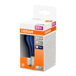New Osram LED-Leuchtmittel Glühlampe E27 2,5W blau