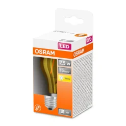 Outlet Osram LED-Leuchtmittel Glühlampe E27 2,5W gelb