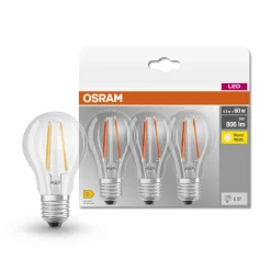 New Osram LED-Leuchtmittel-Set Base Classic A 7W klar 3 Stück