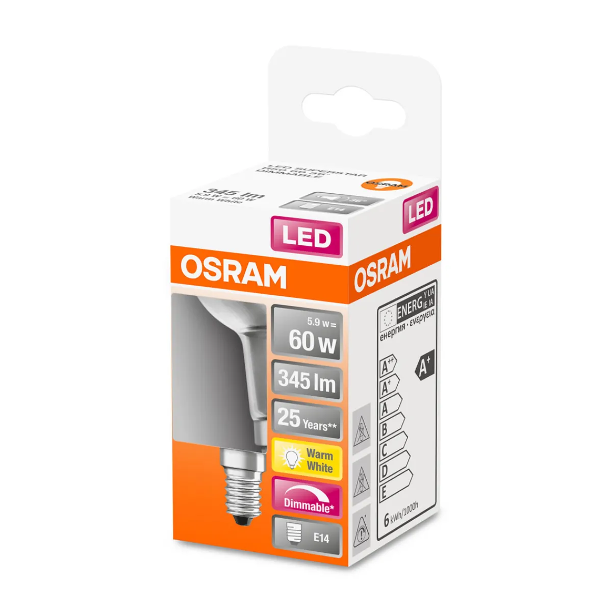 New Osram LED-Reflektor dimmbar E14 warmweiß R50