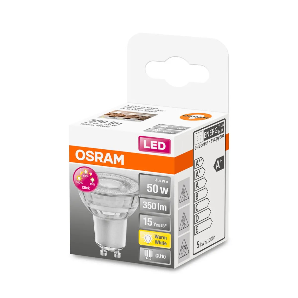 Outlet Osram LED-Reflektor GU10 50W dimmbar Klicksystem