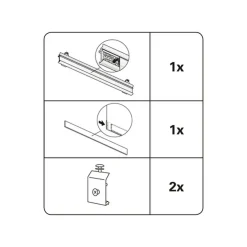 Clearance Gardinia Paneelwagen m. Klettband U-Profil 60cm