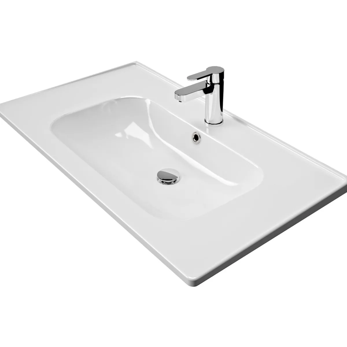 Outlet Pelipal Keramikwaschtisch Trentino rechteckig 79 x 2,5 x 51,4 cm