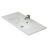 Outlet Pelipal Mineralmarmor-Waschtisch Trentino weiß 107 x 1,5 x 20 cm
