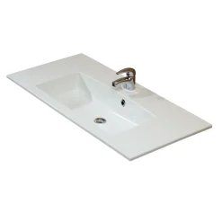 Outlet Pelipal Mineralmarmor-Waschtisch Trentino weiß 107 x 1,5 x 20 cm
