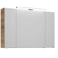 Sale Pelipal Spiegelschrank Trentino Eiche inkl LED Leuchtmittel im Kranz