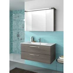New Pelipal Spiegelschrank Trentino grau 105 x 72 x 20 cm
