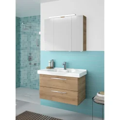 Hot Pelipal Spiegelschrank Trentino inkl LED Aufsatzleuchte 90 x 72 x 20 cm