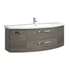 Clearance Pelipal Waschtischunterschrank Asti grau Fokus 4010 140 x 49,2 x 48 cm