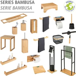 Online Wenko Personenwaage Bambus LCD 30x30 cm braun
