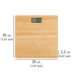 Online Wenko Personenwaage Bambus LCD 30x30 cm braun