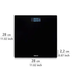 Best Wenko Personenwaage LED 28x28cm, schwarz