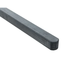 Clearance Pfosten 9 x 9 x 190 Kiefer dunkelgrau gebeizt für Dichtzaun