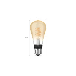 Hot Philips Hue LED-Edison-Leuchtmittel White Filament E27 7W