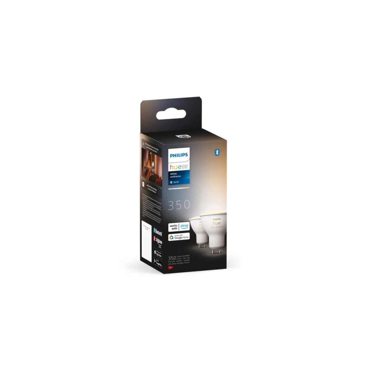 New Philips Hue LED-Reflektor White Ambiance 2er-Set GU10 5W
