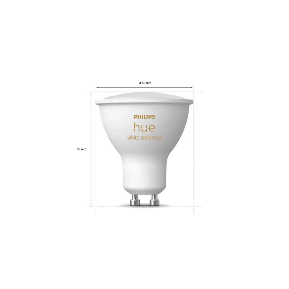 New Philips Hue LED-Reflektor White Ambiance 2er-Set GU10 5W