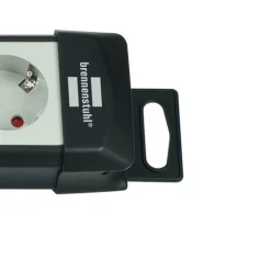 Brennenstuhl Premium-Line 6fach schwarz DE3m H05VV-F3G1,5 mit Schalter/2 permanent