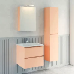 Best Progetto Idea Stella Hochschrank Miral BxHxT 34x132x25cm, 2 Türen, individuelle RAL-Farbe konfigurierbar